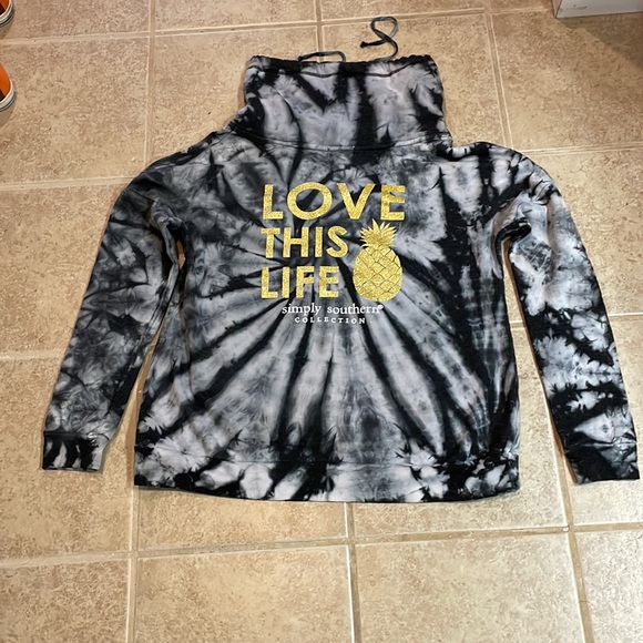 Simply Southern Tops - Simply Southern Ladies large sweatshirt with cowl neck